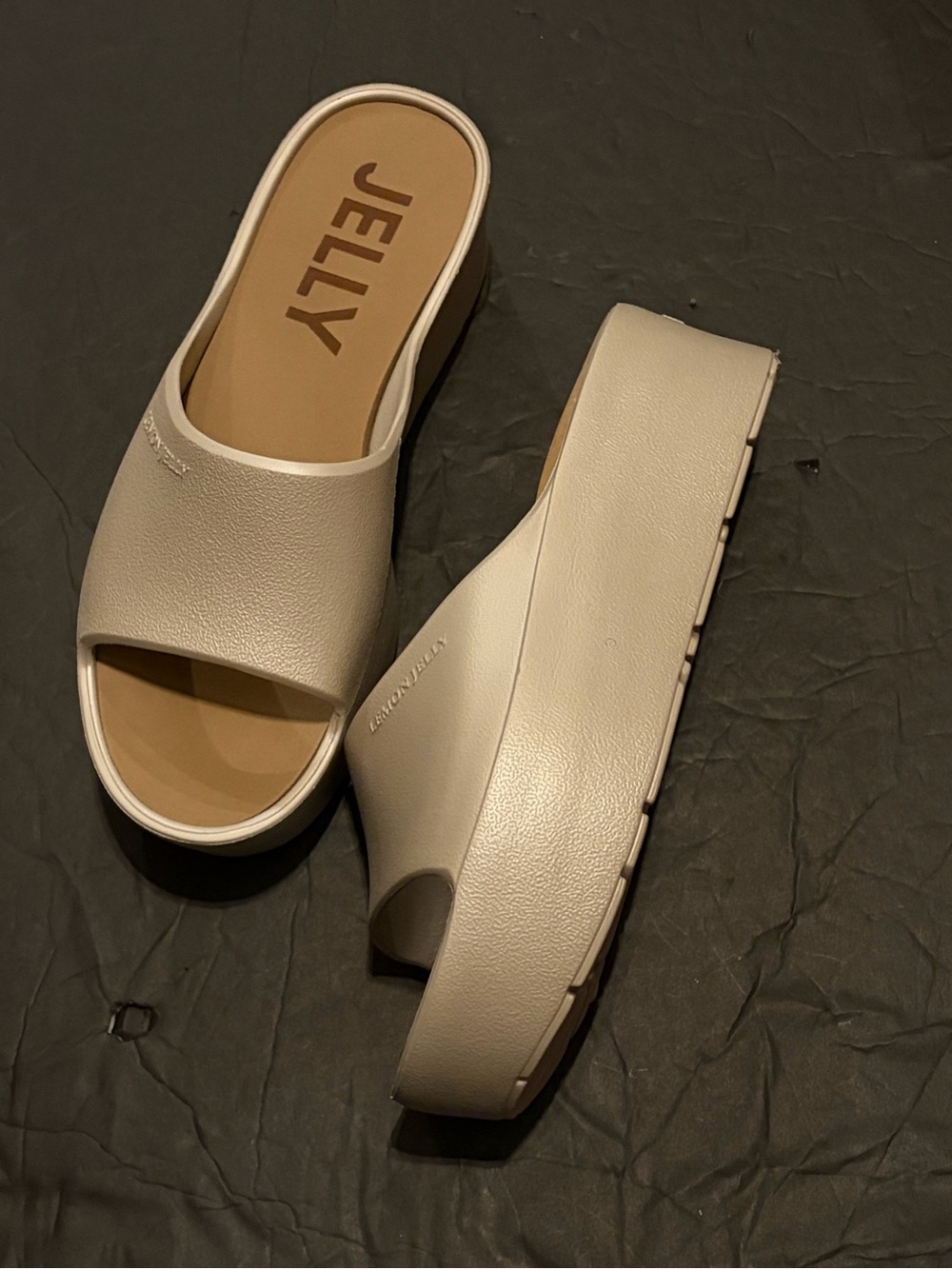 Lemon Jelly Women's Platform Sandals Beige Size 39